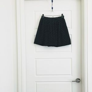 Uniqlo reversible black & white polka dot skirt, S